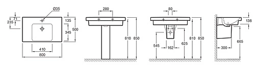 Раковина Jacob Delafon Odeon Up 80 белый E4796-00