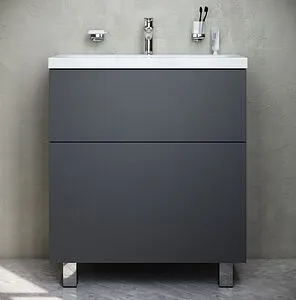 Тумба под умывальник напольная Am.Pm Gem 75 графит матовый M90FSX07522GM32, 3