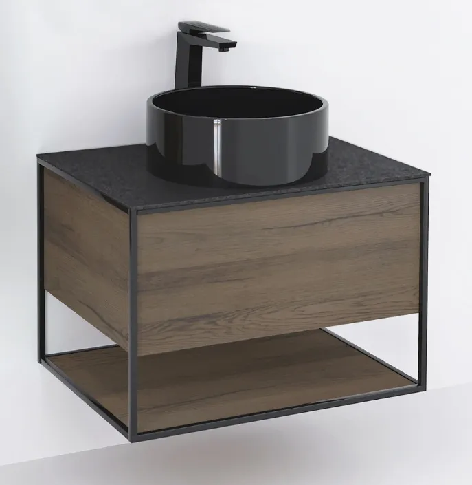 Тумба-умывальник подвесная Jorno Steal 75 древесный аттик/чёрный матовый Ste.01.75/P/Da+0025403 Тумба-умывальник подвесная Jorno Steal 75 древесный аттик/чёрный матовый Ste.01.75/P/Da+0025403, 4