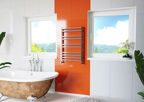 Полотенцесушитель водяной лесенка Lemark Melange П10 500x800 полированная сталь LM49810