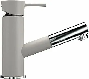 Смеситель для кухни с выдвижным изливом Ulgran белый U-009-331 Смеситель для кухни с выдвижным изливом Ulgran белый U-009-331, 4