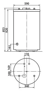 Бойлер косвенного нагрева Protherm FE 120/6BM (22 кВт) 0010015963 Бойлер косвенного нагрева Protherm FE 120/6BM (22 кВт) 0010015963, 2