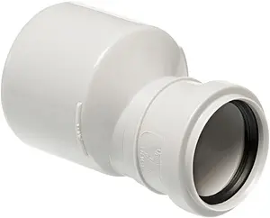 Патрубок переходной длинный внутренний бесшумный D=110x50мм Uponor Decibel 1000233 Патрубок переходной длинный внутренний бесшумный D=110x50мм Uponor Decibel 1000233, 1