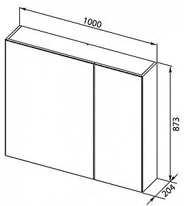 Шкаф-зеркало Aquanet Йорк 100 L белый 00202090 Шкаф-зеркало Aquanet Йорк 100 L белый 00202090, 2