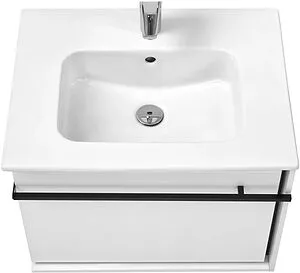 Тумба под умывальник подвесная Roca Aneto 60 белый/чёрный матовый 857429806, 3