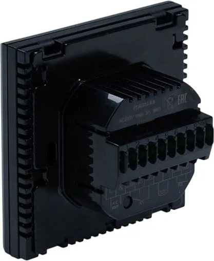 Проводной комнатный терморегулятор Wi-Fi 230В Valtec черный VT.AC712.B.0