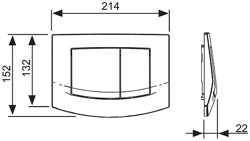 Комплект 6 в 1 TECE V04 K440200.WC1 с кнопкой TECEambia 9240200 белый глянцевый