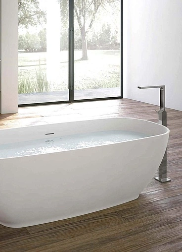 Ванна отдельностоящая из искусственного камня C-bath Mercuri 163.4x73.3 белый CBM003001