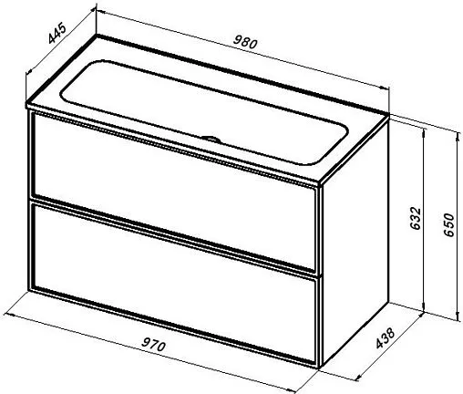 Тумба-умывальник Aquanet Арт 100 маренго 00313267+00318926