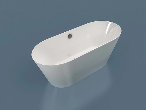 Ванна отдельностоящая из искусственного камня Esse Luzon 158.5x62.5 белый ELUZ1585