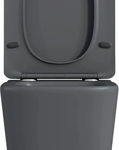 Унитаз подвесной безободковый Hansmann keramik Kvadro Dark Grey темно-серый УНИ0018