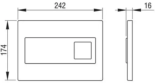 Комплект 6 в 1 Pestan Fluenta Rimless SET40006661DB с кнопкой Diamond кнопки/белый, рамка/черный