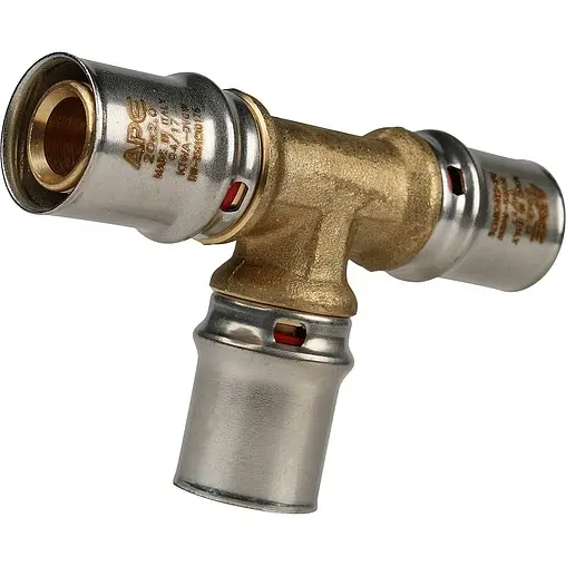 Тройник пресс соединительный 20мм x 20мм x 20мм Stout SFP-0006-202020