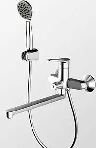 Смеситель для ванны с длинным изливом Bravat Eco хром F6111147C-LB Смеситель для ванны с длинным изливом Bravat Eco хром F6111147C-LB, 4