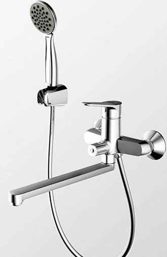 Смеситель для ванны с длинным изливом Bravat Eco хром F6111147C-LB