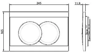 Клавиша смыва для унитаза Jacob Delafon E36496-00 белый глянцевый Клавиша смыва для унитаза Jacob Delafon E36496-00 белый глянцевый, 2