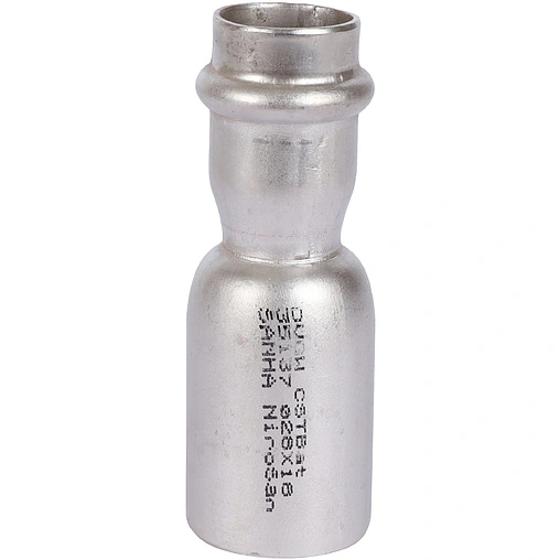 Муфта пресс редукционная однораструбная 28мм x 18мм Sanha NiroSan 9243 692432818