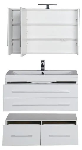 Шкаф-зеркало Aquanet Нота 100 белый 00165372