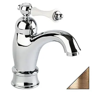 Смеситель для раковины Cezares Margot бронза/белый MARGOT-LSM1-A-02-Bi, 1