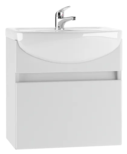 Тумба под умывальник подвесная Айсберг Исеть 55 белый DA3006T