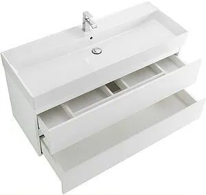 Тумба под умывальник подвесная Cezares Molveno 46 100 Bianco Ghiaccio MOLVENO 46-120-2C-SO-BG Тумба под умывальник подвесная Cezares Molveno 46 100 Bianco Ghiaccio MOLVENO 46-120-2C-SO-BG, 4