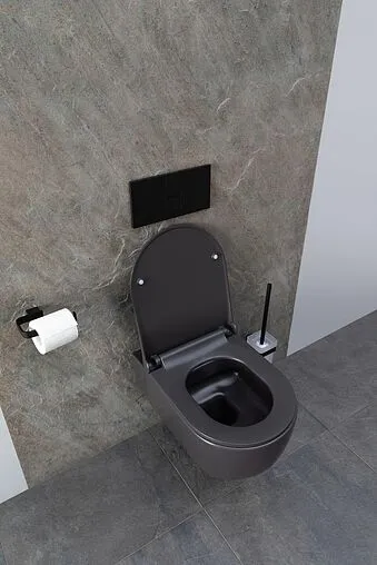 Унитаз подвесной безободковый Allen Brau Priority антрацит 4.31001.AN