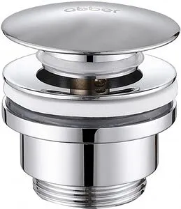Выпуск автоматический для раковины Abber BEQUEM хром AF0011 Выпуск автоматический для раковины Abber BEQUEM хром AF0011, 1