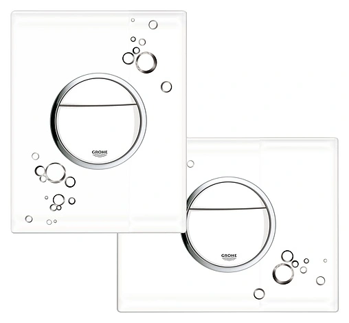 Клавиша смыва для унитаза Grohe Nova Cosmopolitan Print 38847LI0 белый глянцевый