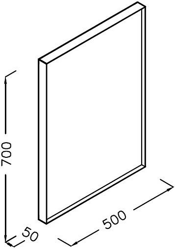 Зеркало ISVEA Ferro 50 чёрный 29FE1004060I Зеркало ISVEA Ferro 50 чёрный 29FE1004060I