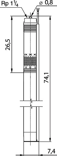 Насос скважинный центробежный 3&quot; Grundfos SQ 1-35 96510178