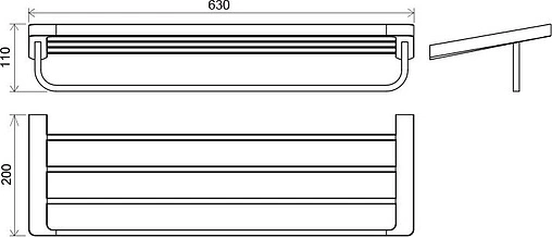 Полотенцедержатель Ravak 10° хром X07P327