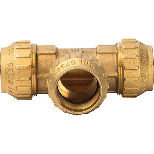 Тройник компрессионный соединительный 40мм x 40мм x 40мм Tiemme 3400050