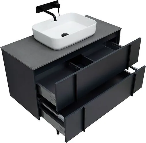 Тумба под умывальник подвесная Allen Brau Reality 100 антрацит 1.32007.AM