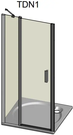 Дверь в нишу 1200мм прозрачное стекло Roltechnik Tower Line TDN1/1200 726-1200000-01-02, 3
