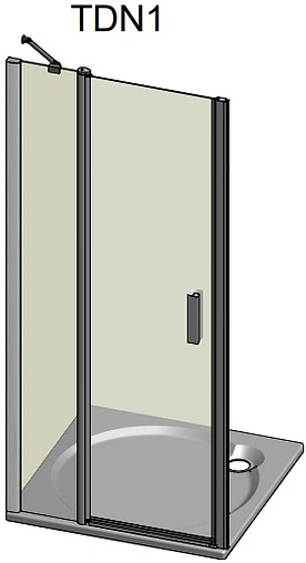 Дверь в нишу 1200мм прозрачное стекло Roltechnik Tower Line TDN1/1200 726-1200000-01-02