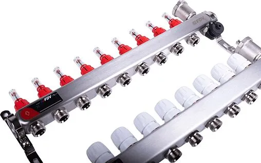 Группа коллекторная с расходомерами 9 отводов 1&quot;в/в x ¾&quot;ек FDV S1103C-2/9