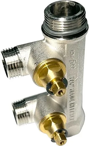 Коллектор регулирующий проходной 2 отвода ¾&quot;в/н x ½&quot;к Uni-fitt 410N3220