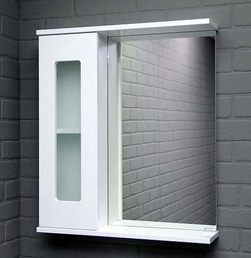 Шкаф-зеркало Айсберг Кристалл 60 белый DA1802HZ