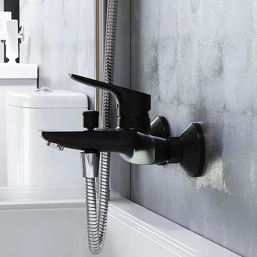 Смеситель для ванны Damixa Jupiter чёрный матовый 771000301 Смеситель для ванны Damixa Jupiter чёрный матовый 771000301