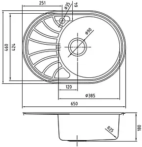 Мойка кухонная IDDIS Suno 65 R хром SUN65SRi77K Мойка кухонная IDDIS Suno 65 R хром SUN65SRi77K, 2