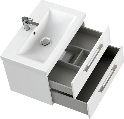 Тумба-умывальник подвесная Cersanit Lara 70 белый 64135+