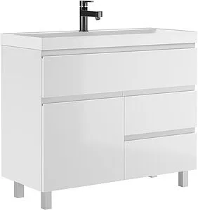 Тумба-умывальник напольный Домино Graffo 100 белый DGr2409T+4670142930051, 1