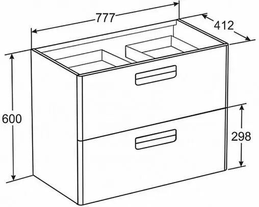Тумба под умывальник подвесная Roca The Gap Original 80 терракота ZRU9307839