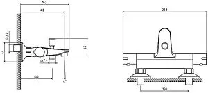 Термостат для ванны Osgard Lundebrunn хром 39323, 2