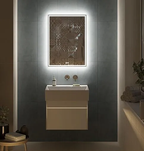 Зеркало с подсветкой Kerama Marazzi Tecno 60 с подогревом белый глянцевый TE.mi.60