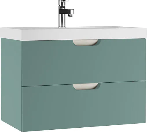 Тумба-умывальник подвесной Домино Dune 80 олива DD2506T+4627173210188