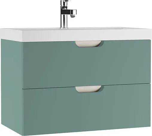 Тумба-умывальник подвесная Домино Dune 80 олива DD2506T+4627173210188