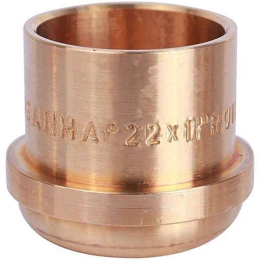 Американка пайка прямая переходная (коническое уплотнение) 22мм x ½"в Sanha 4340g 143402212