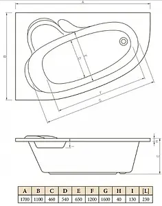 Ванна акриловая C-bath Atlant 170x110 L CBA00104L Ванна акриловая C-bath Atlant 170x110 L CBA00104L, 2