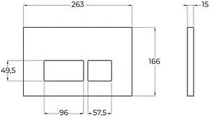Клавиша смыва для унитаза BelBagno BB042BL белый глянцевый, 2